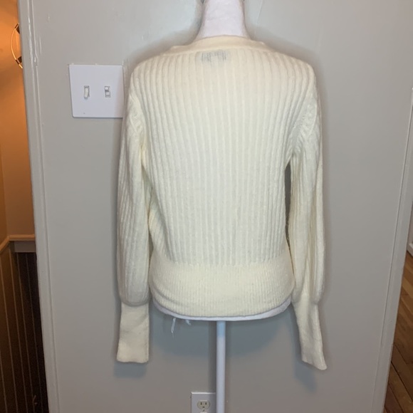 INTERMIX Ella Jewel Cardigan Wool Ivory 
Sweater Size Small - Picture 8 of 13